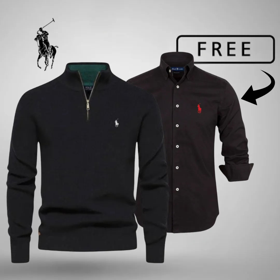 R.L Style & Comfort Premium – Half-Zip Jumper + FREE Classic Shirt