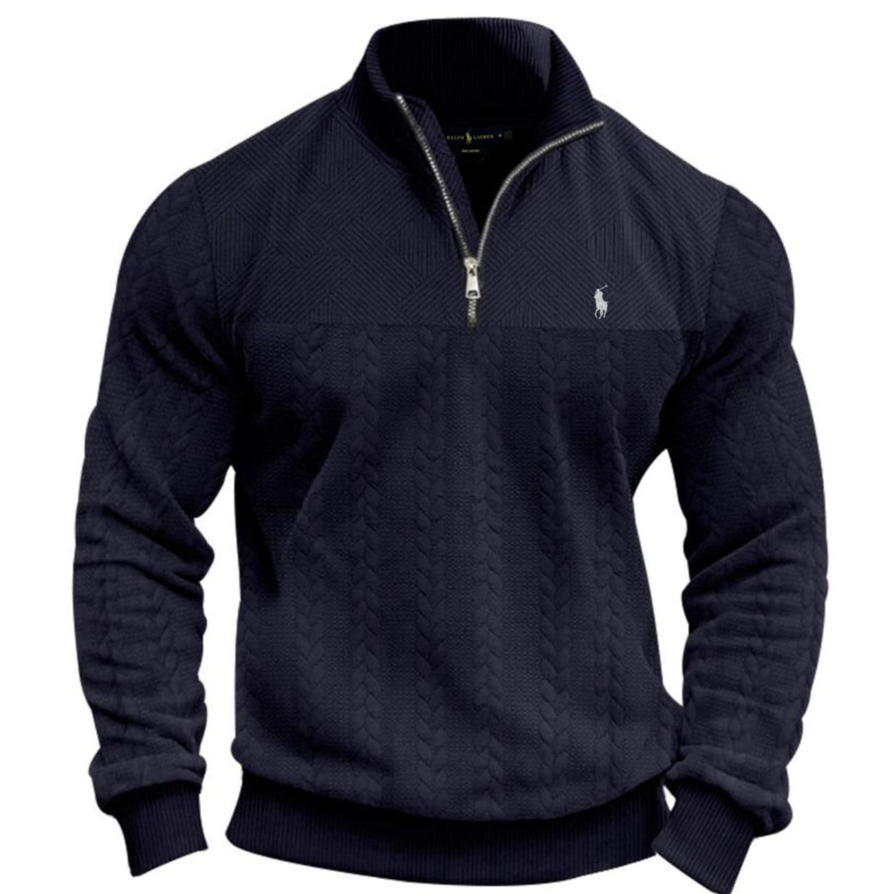 R.L Textured Half-Zip Knit Pullover - Clearance Sale