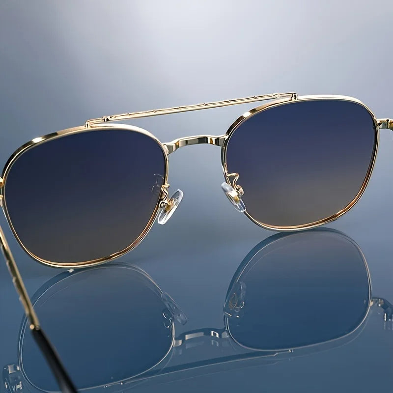 Lucent Titanium Square Sunglasses