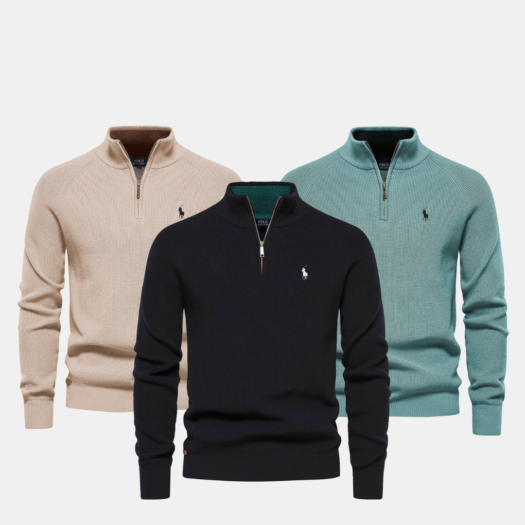 R.L Men's Zip Neck Sweater (Clearance)