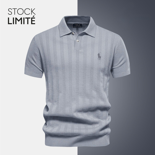 R.L Exclusive Men's Textured Knit Polo Shirt