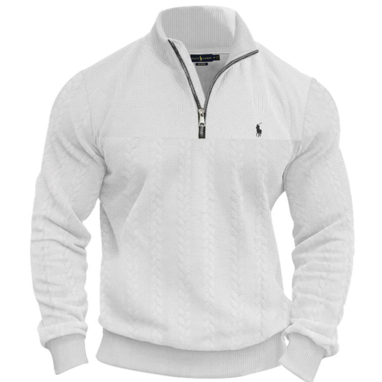 R.L Textured Half-Zip Knit Pullover - Clearance Sale
