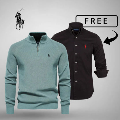 R.L Style & Comfort Premium – Half-Zip Jumper + FREE Classic Shirt