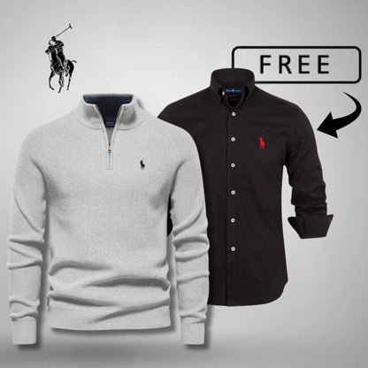 R.L Style & Comfort Premium – Half-Zip Jumper + FREE Classic Shirt