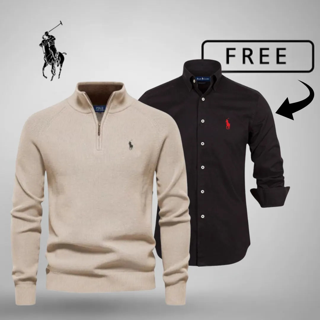 R.L Style & Comfort Premium – Half-Zip Jumper + FREE Classic Shirt