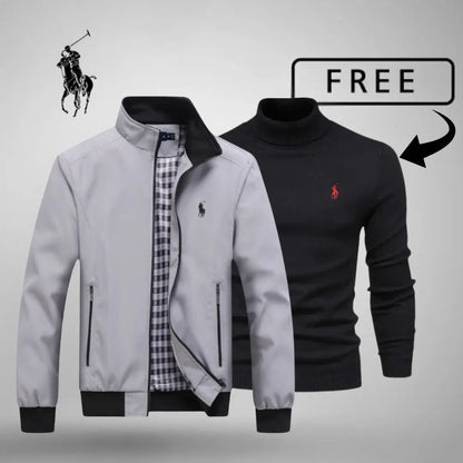 R.L Casual Zip-Up Bomber Premium + FREE Jumper or Shirt (Your Choice)