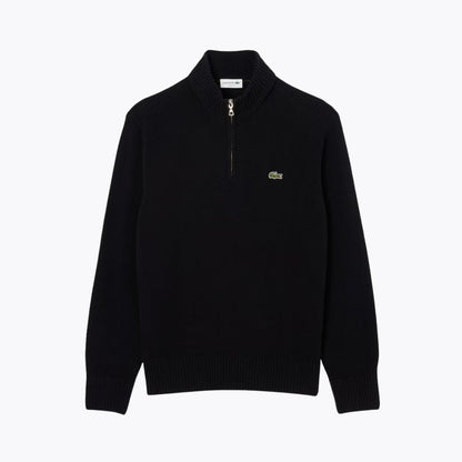 L.C Zipped High Neck Carded Wool Sweater