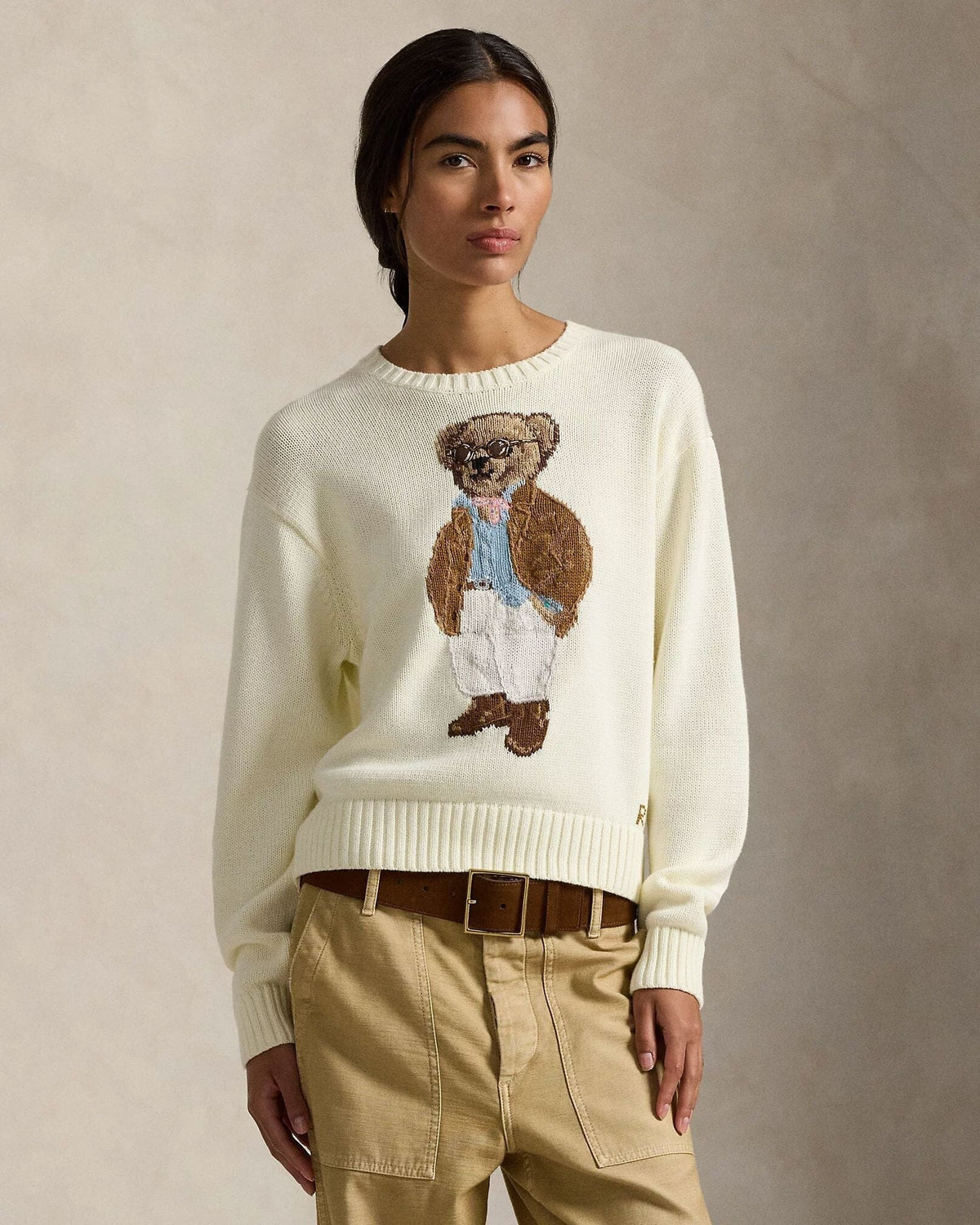 R.L Polo Bear Cotton Crewneck Sweater