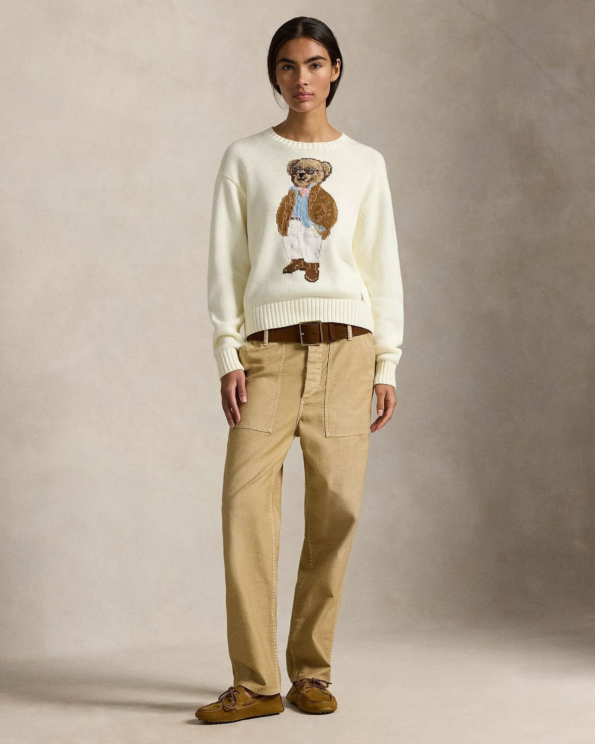 R.L Polo Bear Cotton Crewneck Sweater