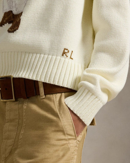 R.L Polo Bear Cotton Crewneck Sweater