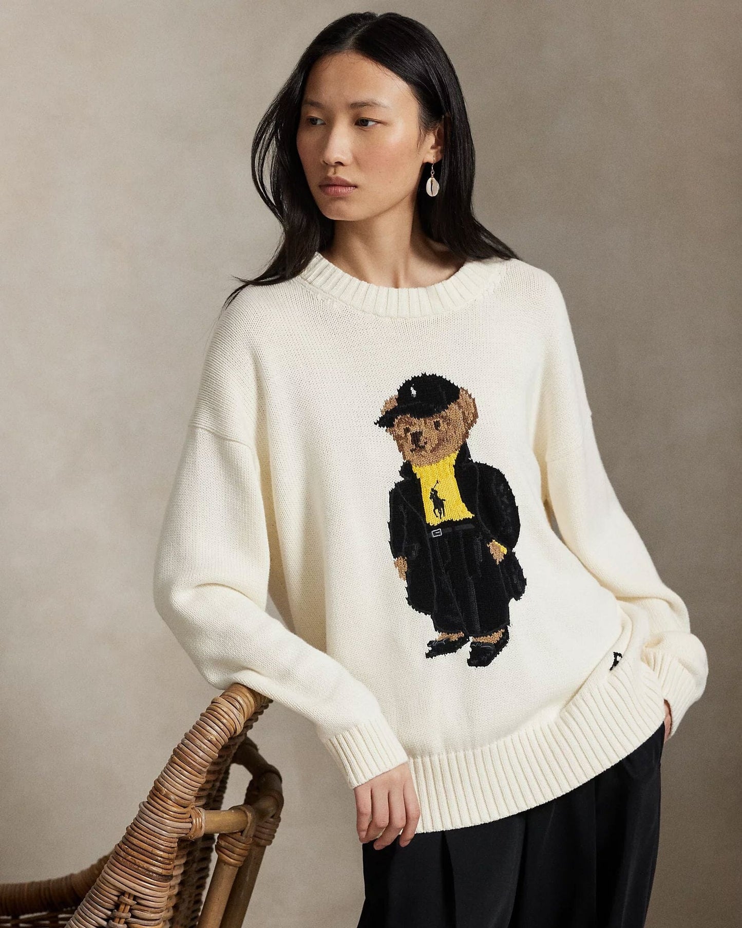 R.L Polo Bear Cotton Crewneck Sweater