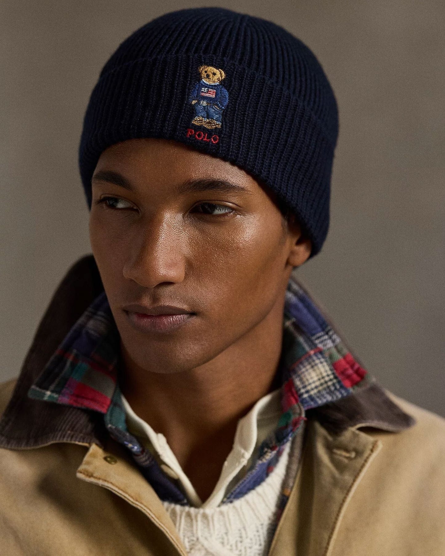 R.L Polo Bear Rib-Knit Beanie