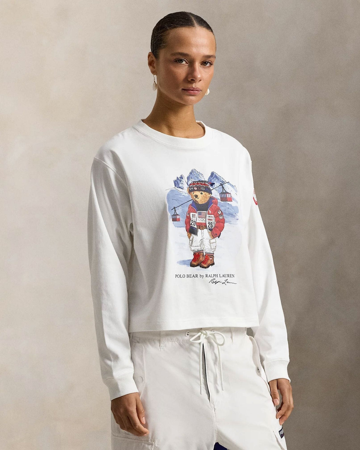 R.L Team USA Polo Bear Long-Sleeve T-Shirt