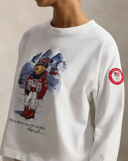 R.L Team USA Polo Bear Long-Sleeve T-Shirt