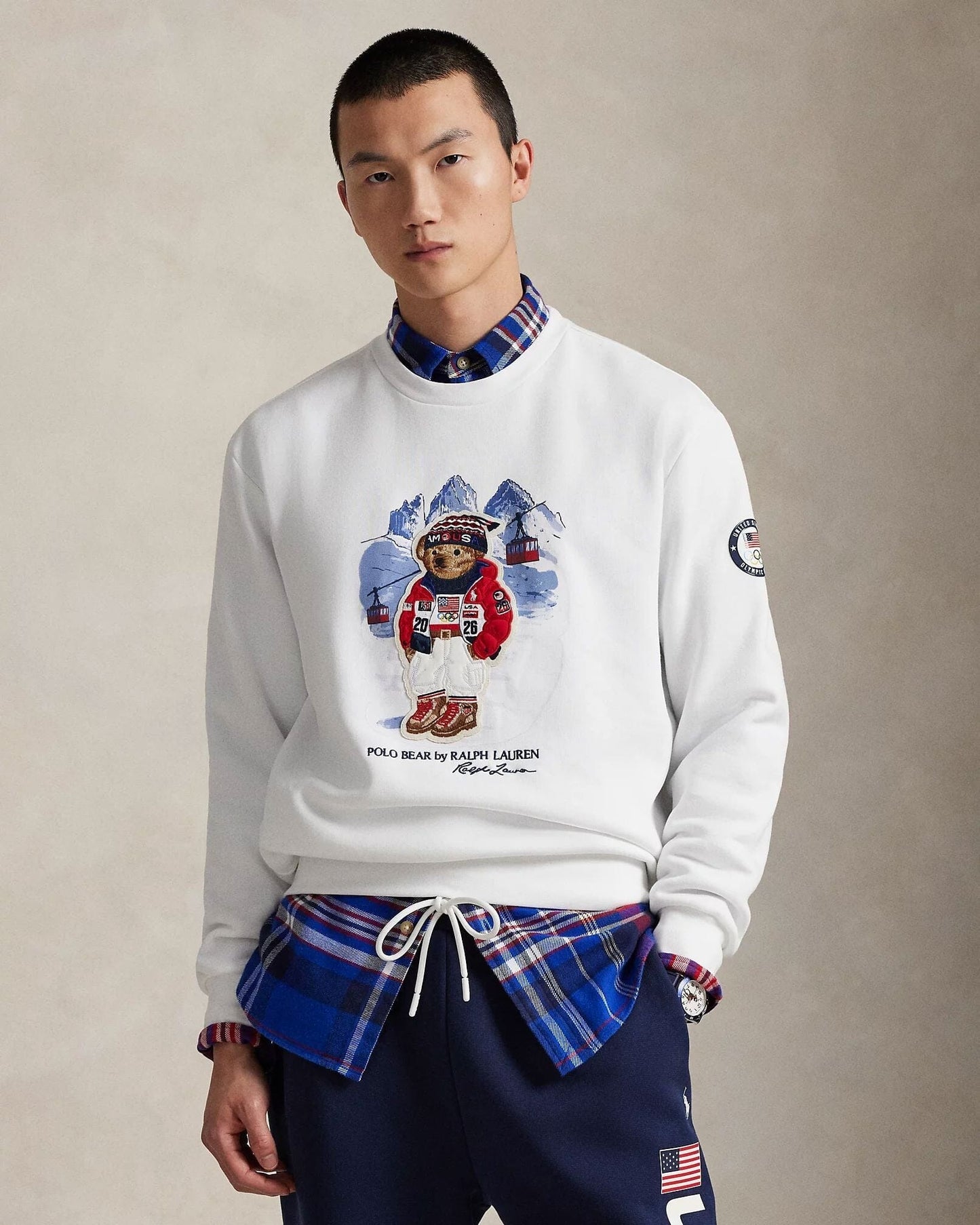 R.L Team USA Polo Bear Sweatshirt