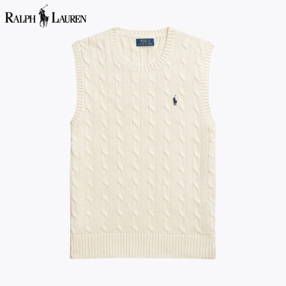 R.L Cable-Knit Cotton Sweater Vest