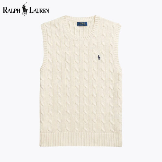 R.L Cable-Knit Cotton Sweater Vest