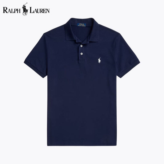 R.L Custom Slim Fit Stretch Mesh Polo Shirt