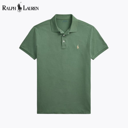 R.L Custom Slim Fit Stretch Mesh Polo Shirt