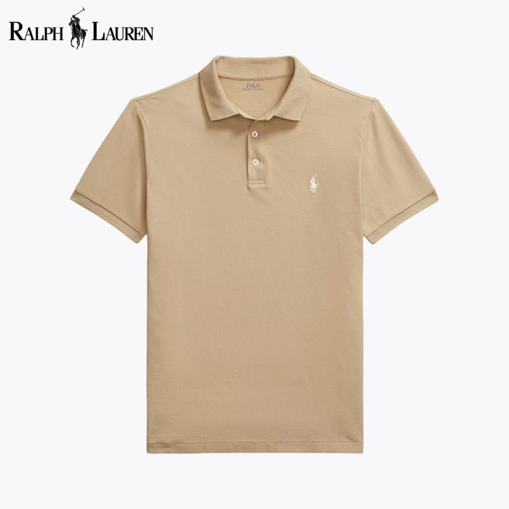 R.L Custom Slim Fit Stretch Mesh Polo Shirt