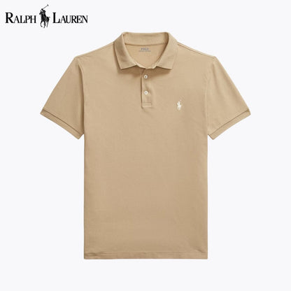 R.L Custom Slim Fit Stretch Mesh Polo Shirt
