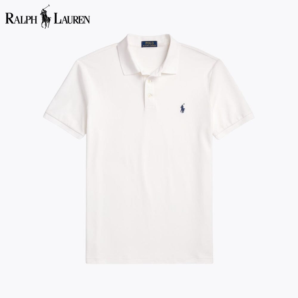R.L Custom Slim Fit Stretch Mesh Polo Shirt