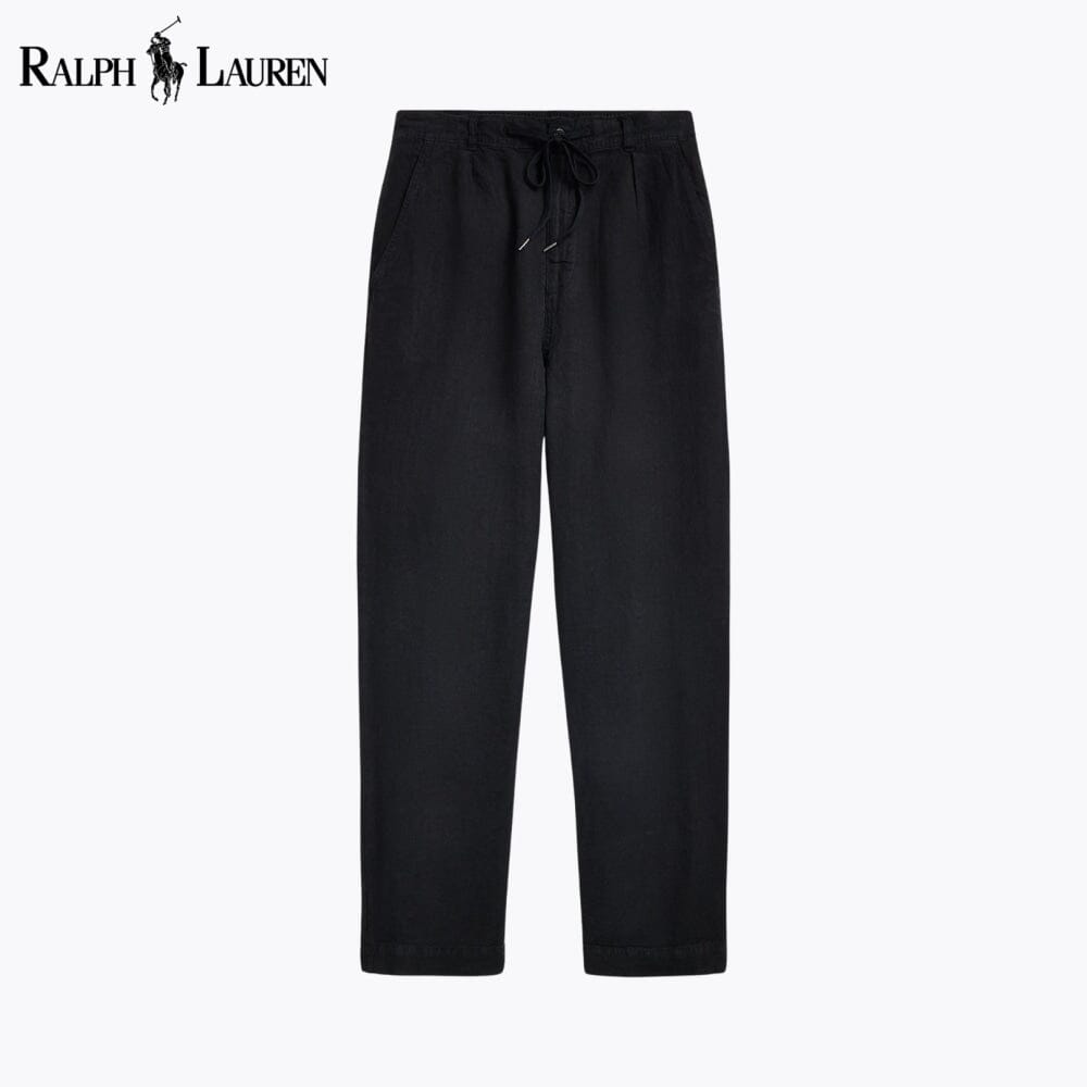 R.L Lateef Relaxed Fit Pleated Linen Pant