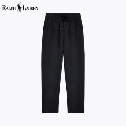 R.L Lateef Relaxed Fit Pleated Linen Pant