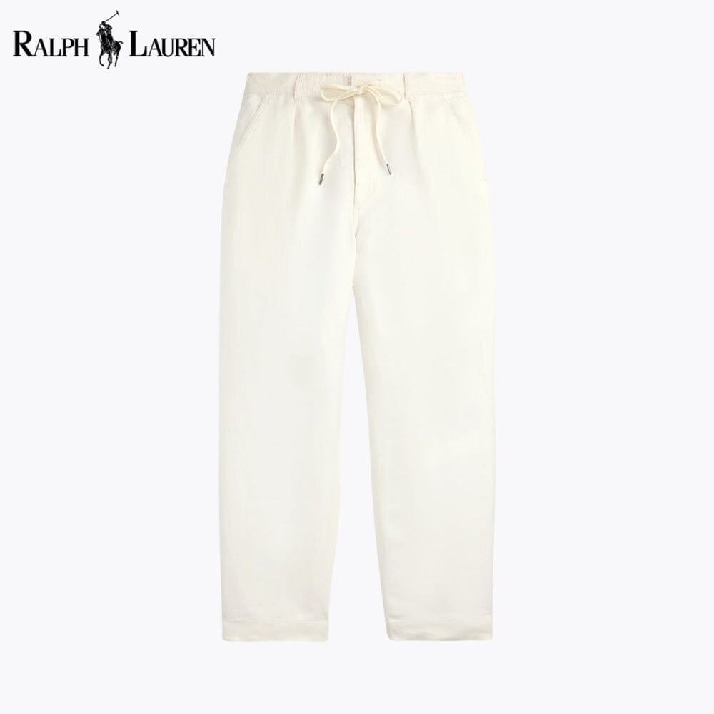 R.L Lateef Relaxed Fit Pleated Linen Pant