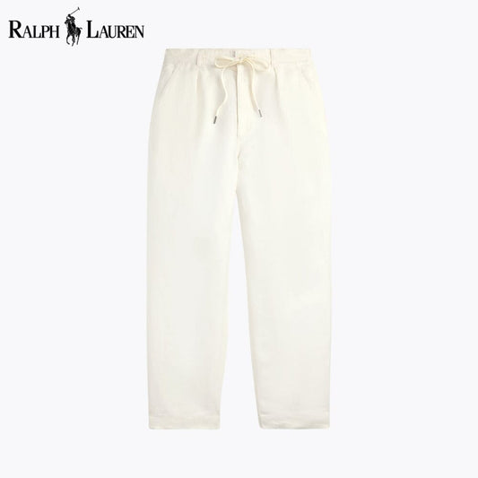 R.L Lateef Relaxed Fit Pleated Linen Pant