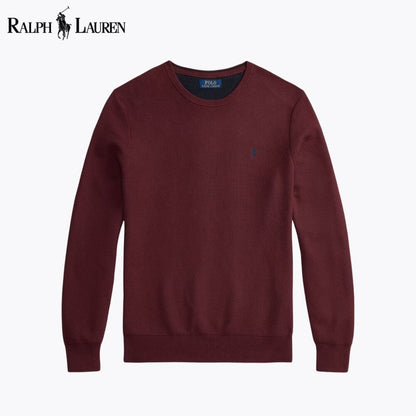 R.L Mesh-Knit Cotton Crewneck Sweater