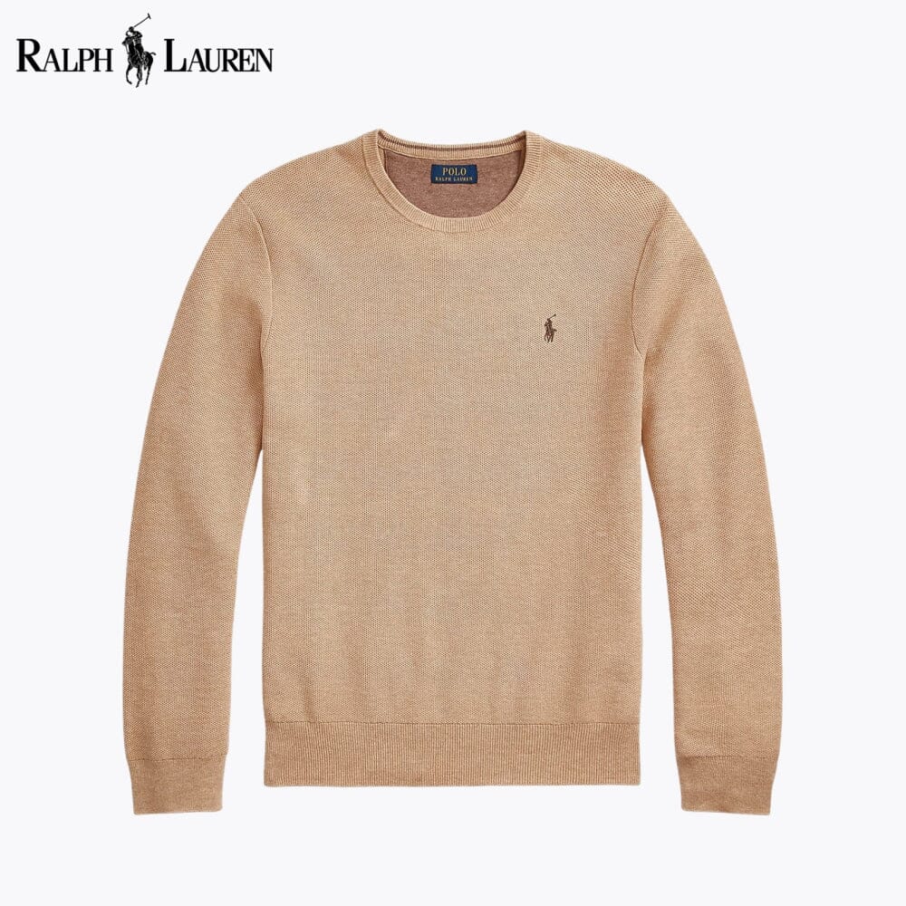 R.L Mesh-Knit Cotton Crewneck Sweater