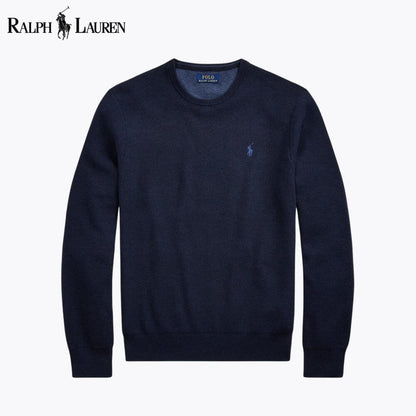 R.L Mesh-Knit Cotton Crewneck Sweater