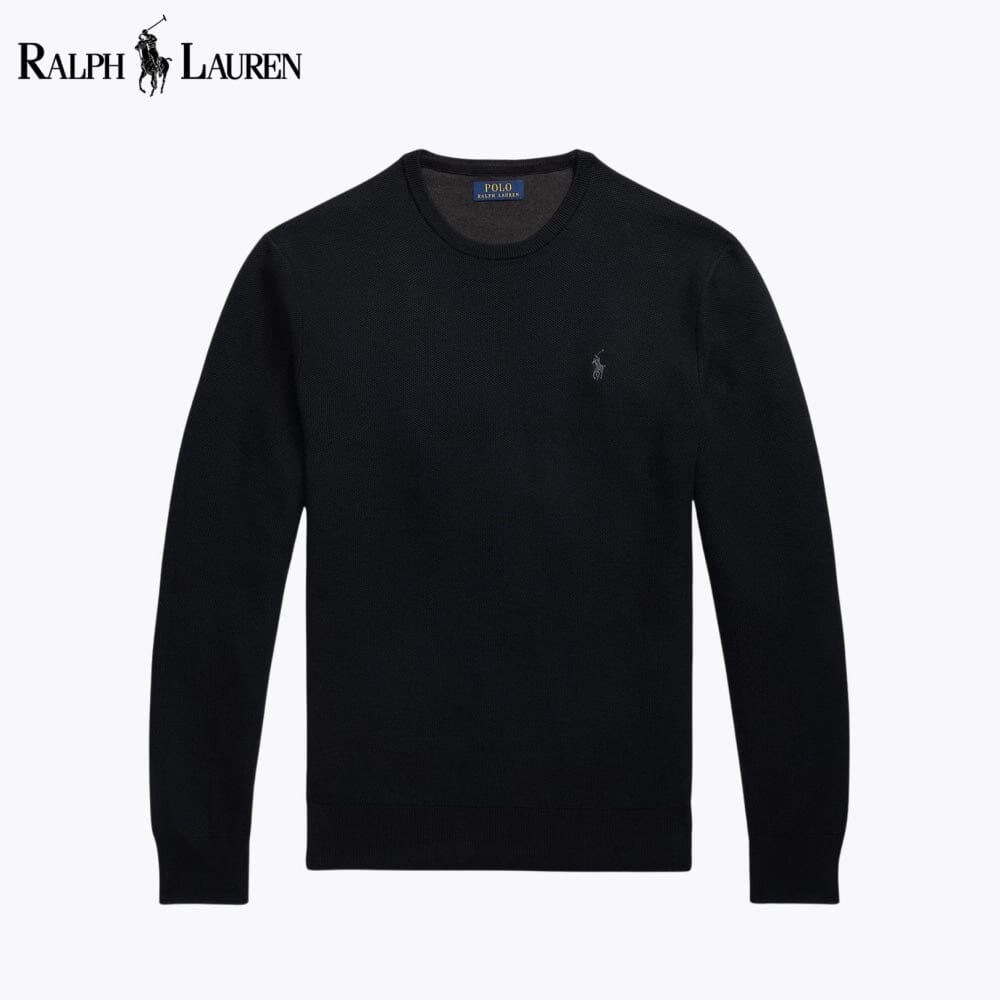 R.L Mesh-Knit Cotton Crewneck Sweater