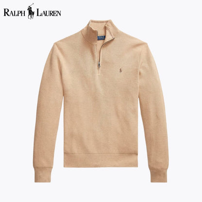 R.L Mesh-Knit Cotton Quarter-Zip Sweater