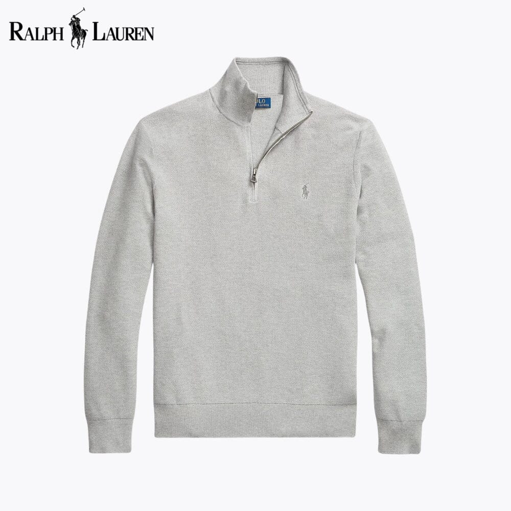 R.L Mesh-Knit Cotton Quarter-Zip Sweater