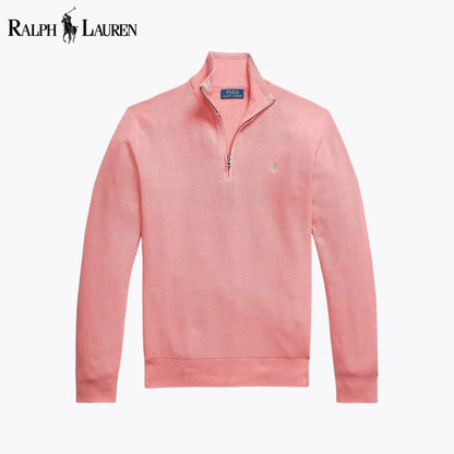 R.L Mesh-Knit Cotton Quarter-Zip Sweater
