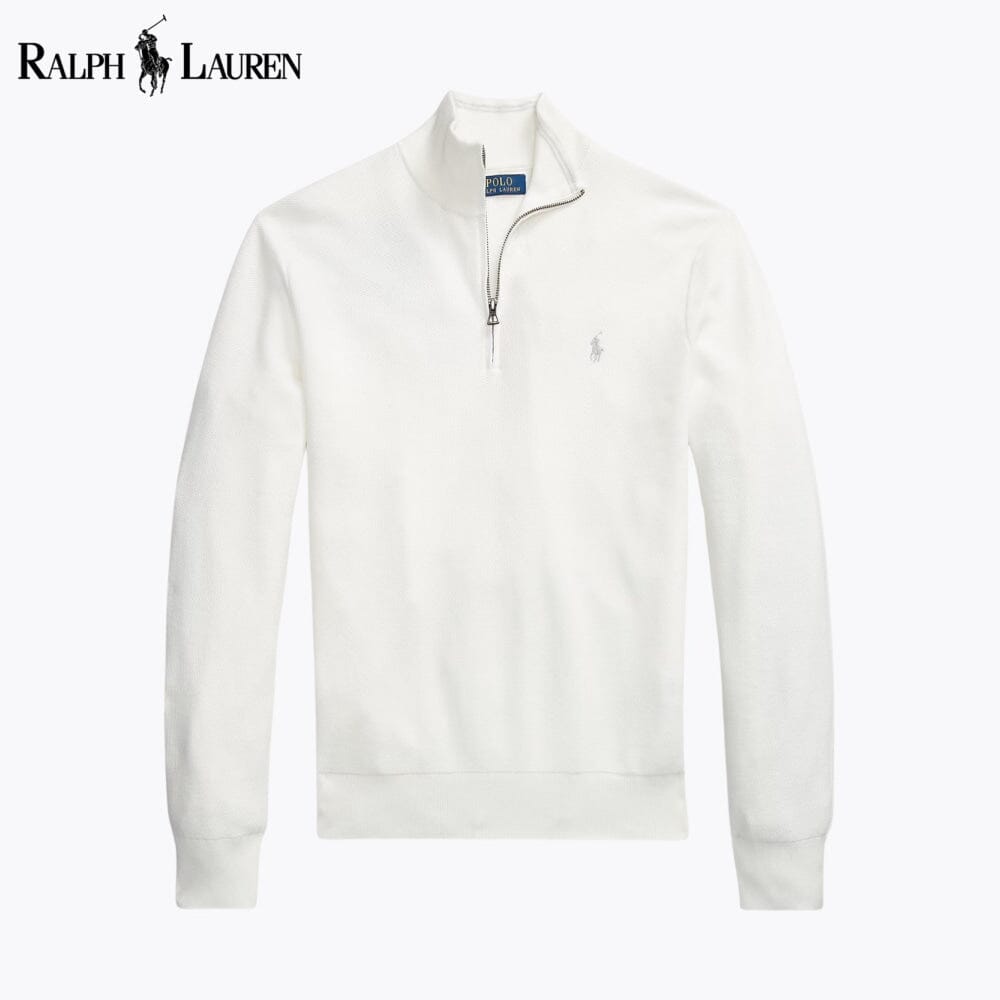 R.L Mesh-Knit Cotton Quarter-Zip Sweater