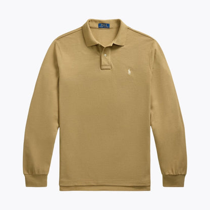 R.L Mesh Long-Sleeve Polo Shirt