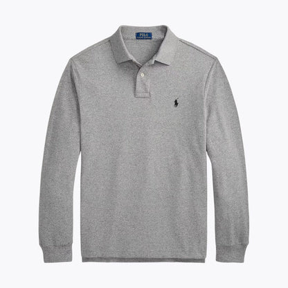 R.L Mesh Long-Sleeve Polo Shirt