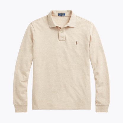 R.L Mesh Long-Sleeve Polo Shirt