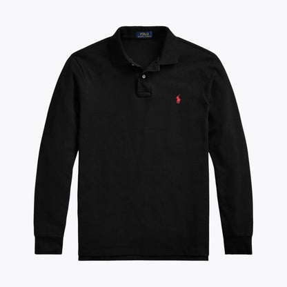 R.L Mesh Long-Sleeve Polo Shirt