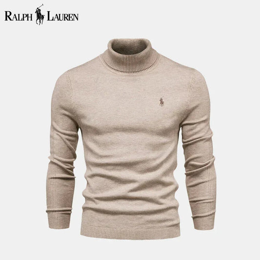 R.L Turtleneck Cable-Knit Wool Knit Sweater
