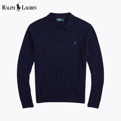 R.L Wool Johnny-Collar Sweater