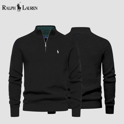 R.L Zip Cable-Knit Wool Knit Sweater