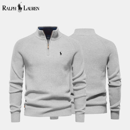 R.L Zip Cable-Knit Wool Knit Sweater