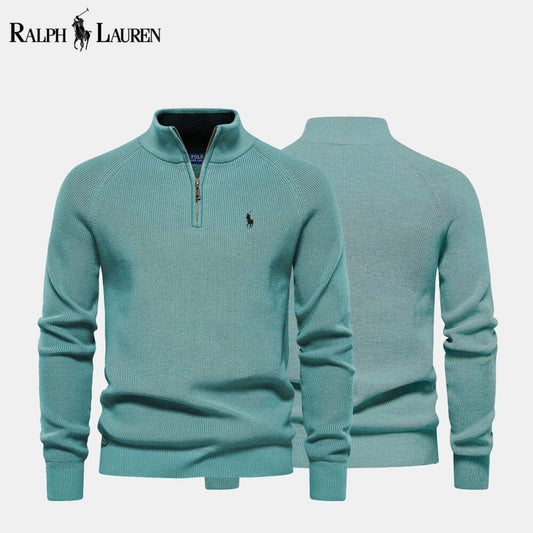 R.L Zip Cable-Knit Wool Knit Sweater